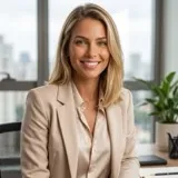 Retrato da Lia, personagem criada com IA que atende o WhatsApp da VitrineIA